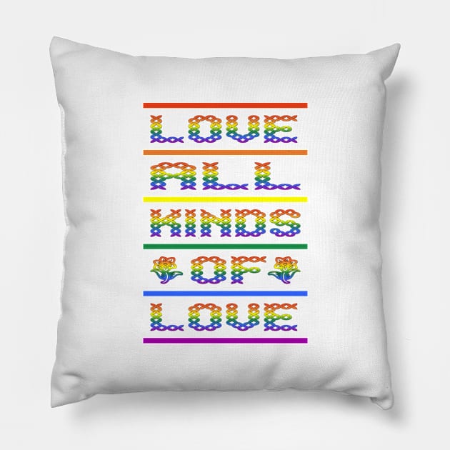 Love all Kinds of Love Pillow by Aqua Juan