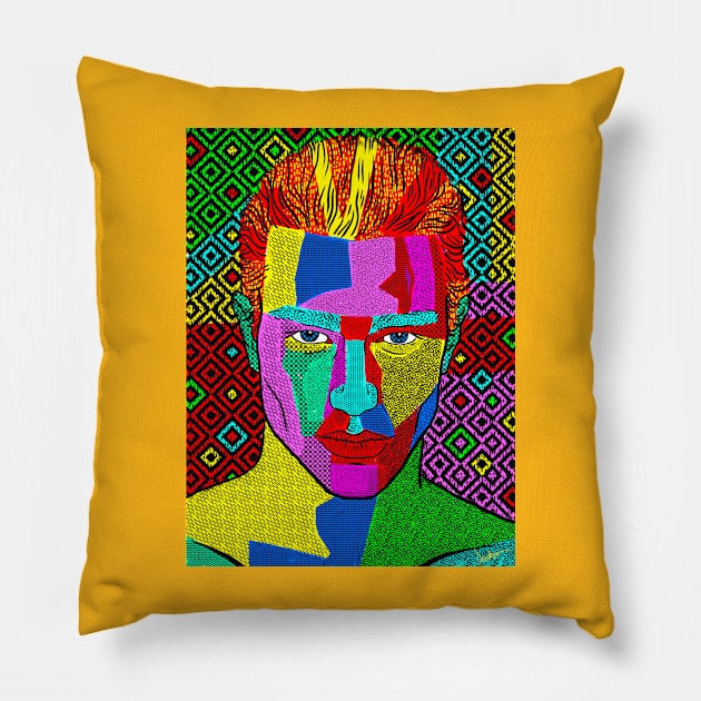 PATCHWORK MAN Pillow by ArtzeeFartzee