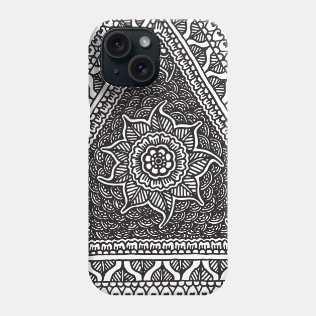 Triangle Henna Flower Phone Case by HLeslie Design