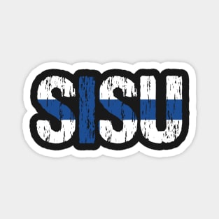 Sisu Finnish Flag Distressed Magnet