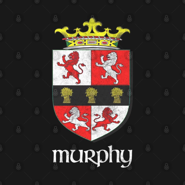 Murphy / Faded Style Family Crest Coat Of Arms Design by feck!