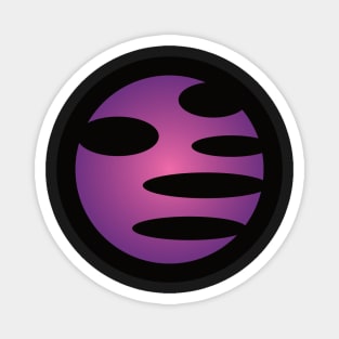 Purple And Hot Pink Abstract Fiery War Dragon Emblem Logo Design Magnet