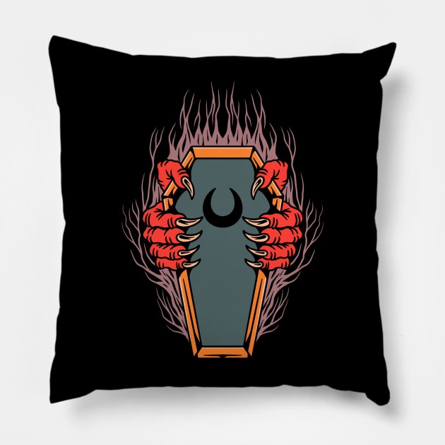 dark coffin tattoo Pillow by donipacoceng
