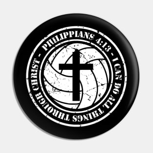 Volleyball Philippians 4:13 Jesus I can do all Things Christian Pin