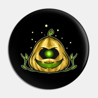 Green One Eyed Alien Pumpkin Green Halloween Pin