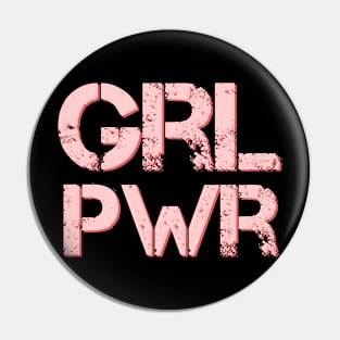 Grl Pwr - Girl Power - Minimal Feminist Typography Pin