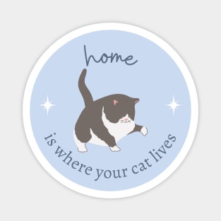 Home Is Where Your Cat Lives Cute Kitten Magnet