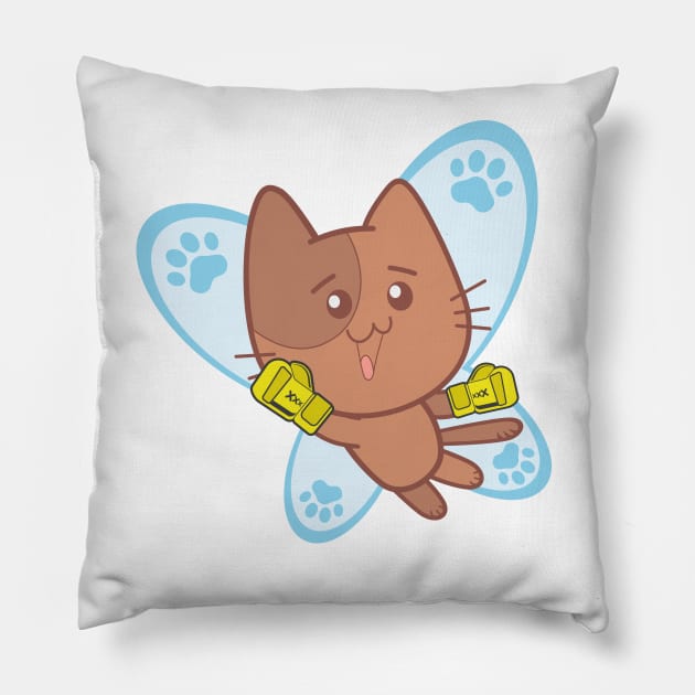 Boxing Kitten. Pillow by FunawayHit