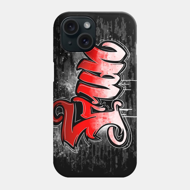 Red fun graffiti Phone Case by manuvila