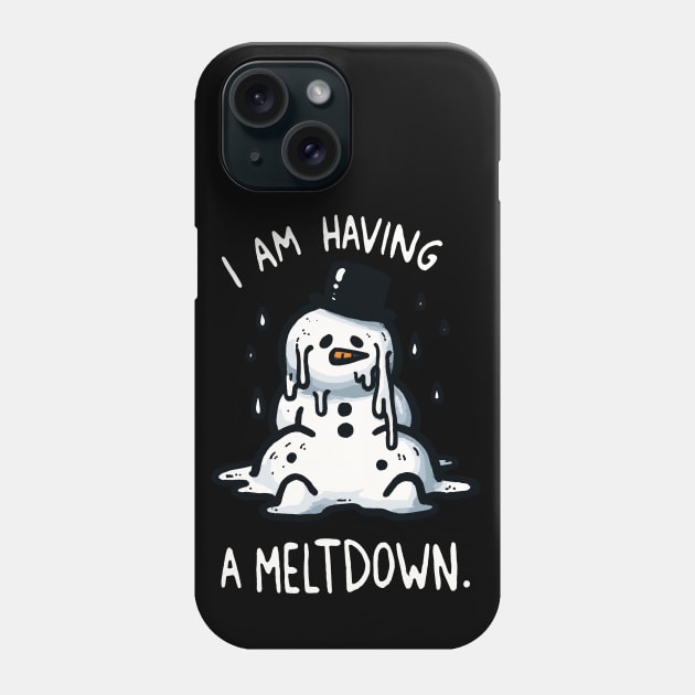 I’m having a Meltdown Snowman Phone Case by DoodleDashDesigns