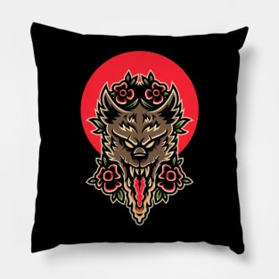 Wolf N' Roses Pillow