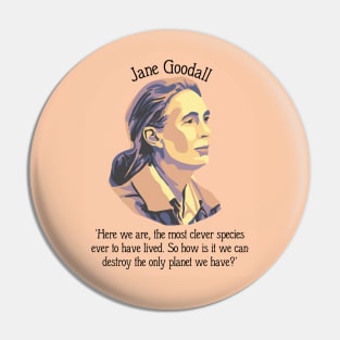 Jane Goodall Portrait and Quote Pin