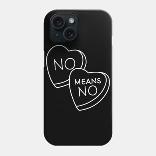 No means no lineart Phone Case