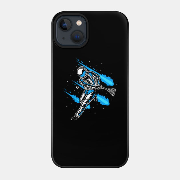 Astronaut In Space With Lacrosse Stick Funny Lacrosse - Lacrosse - Phone Case