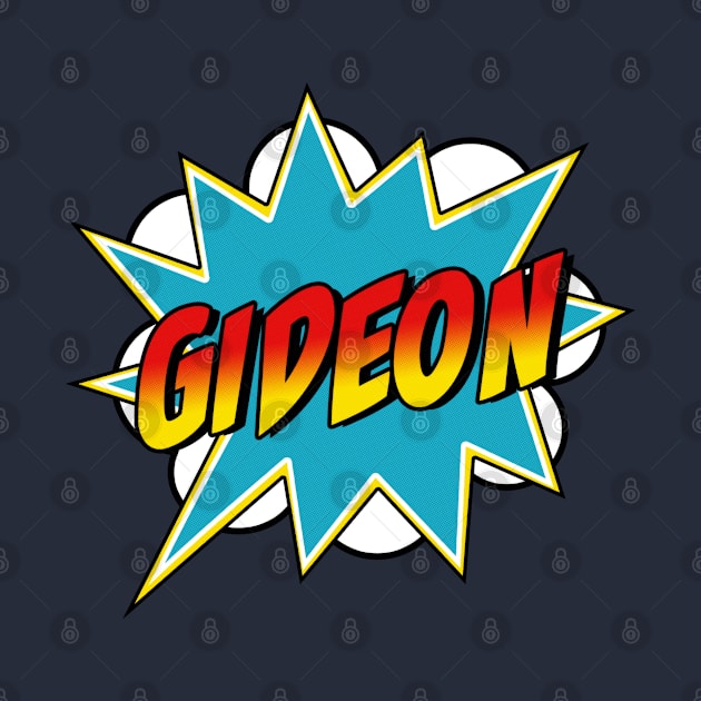 Boys Gideon Name Superhero Comic Book by Rixta Tees