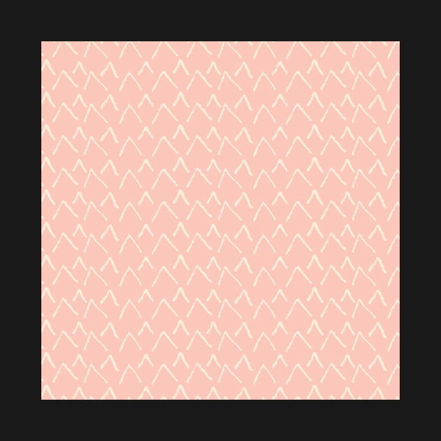 Pastel Pink Simple Mountain Pattern by greenoriginals