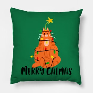 Merry Catmas Pillow