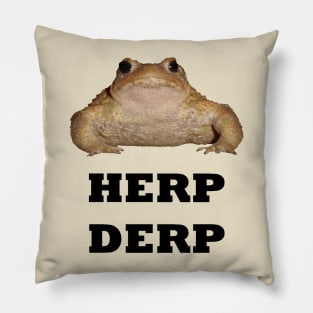 Herp Derp Cute Toad Vector Pillow