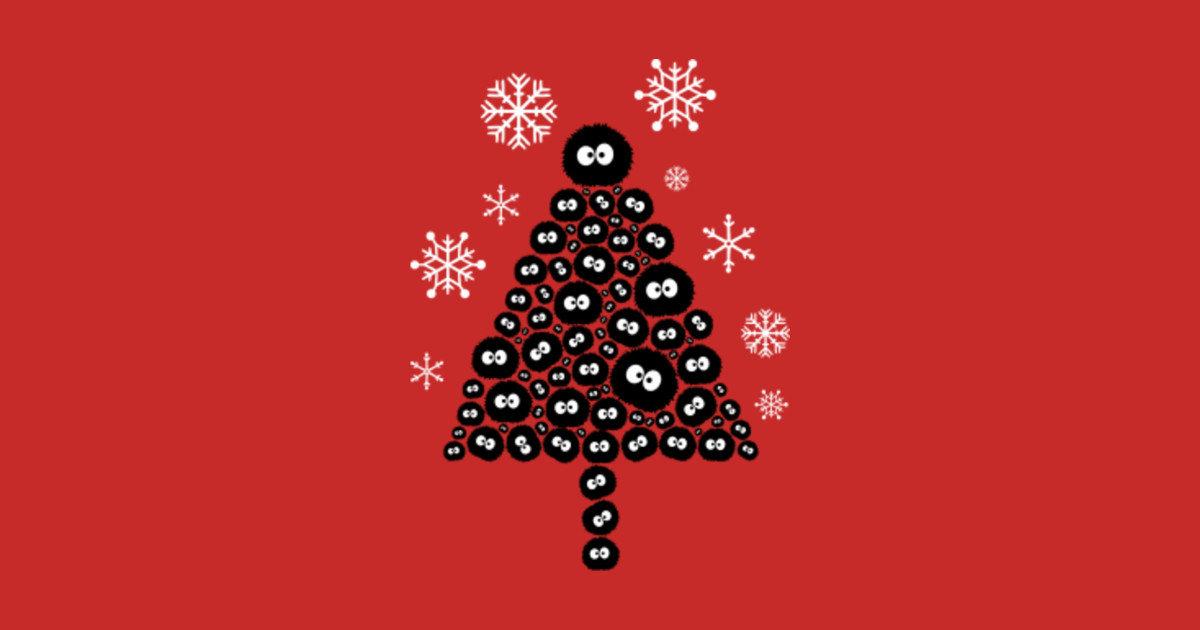 Soot Sprite Christmas Tree Studio Ghibli Soot Sprite TShirt