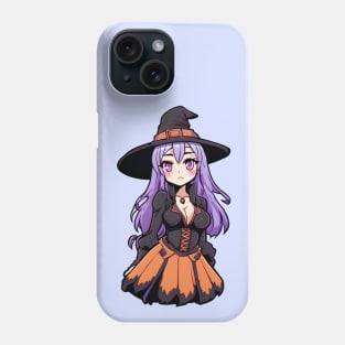 cute anime witch girl Phone Case