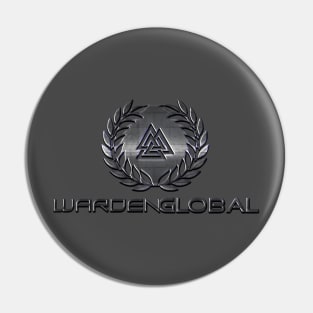 Warden Global Logo Silver Pin