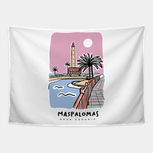 Canary Islands Maspalomas lighthouse Gran Canaria las palmas de Gran Canaria Tapestry