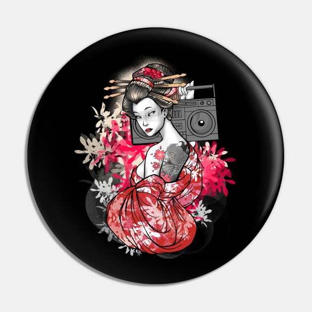 GEISHA BOOMBOX BLOOM Pin by Basic Lee