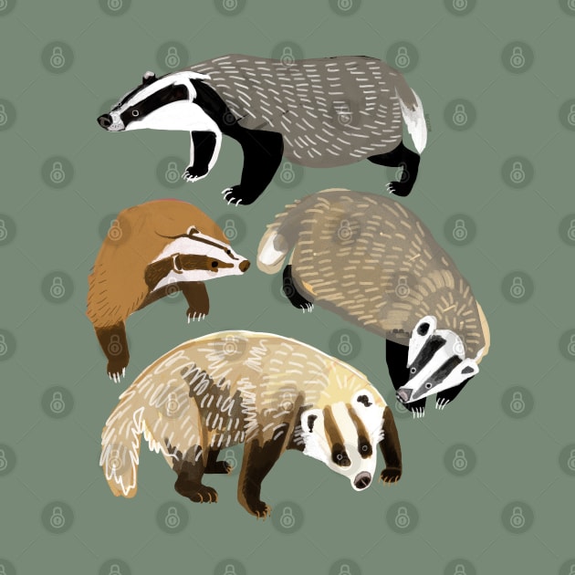 Eurasian Badgers #2 by belettelepink