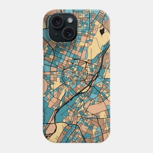 Munich Map Pattern in Mid Century Pastel Phone Case