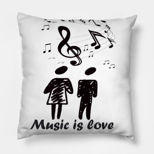 Music is love#Music#love Pillow