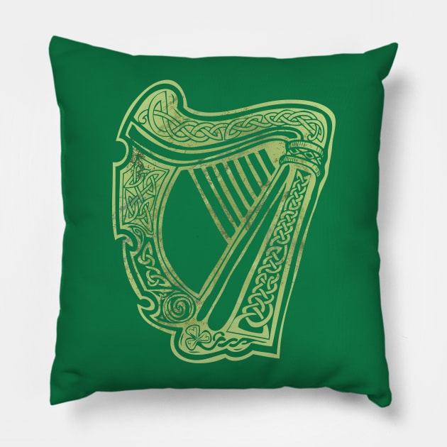 Celtic Harp Pillow by celtichammerclub