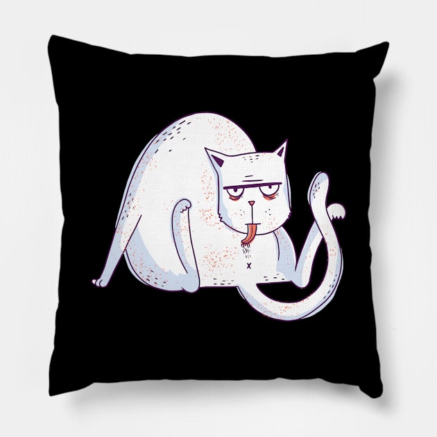 Cat Humor Pillow by Urban_Vintage