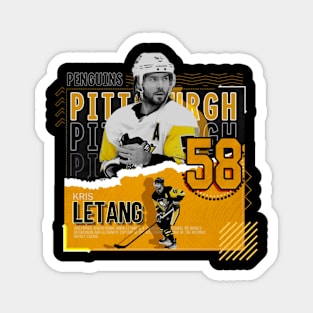 Kris Letang Hockey Paper Poster Penguins Magnet