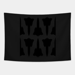 Lockheed SR-71 Blackbird - Black Pattern Design Tapestry