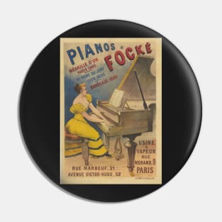 Pianos Focké médaille d'or Paris 1889 Pin