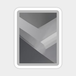 Abstract Gray and White Lines Magnet