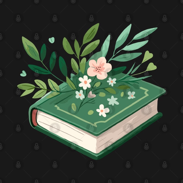Green Floral Book by Siha Arts