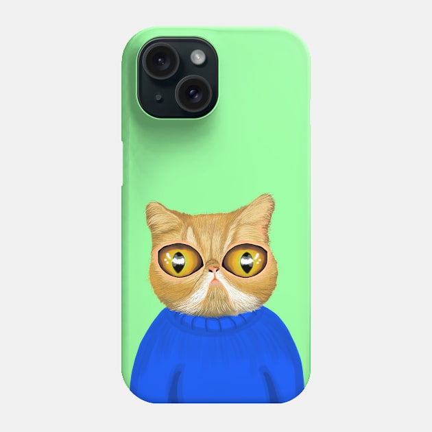 Big-Eyed Cute Kitty Cat Phone Case by Spirit Animals 21