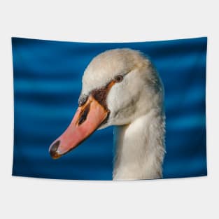 Beautiful Mute Swan Portrait Tapestry