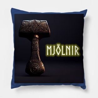 Mighty Mjolnir Thor Hammer Norse Pillow