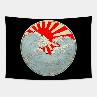 Retro Great Wave Off Kanagawa Art Gift Idea Japanese Lover Tapestry