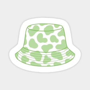 Pastel green cow print bucket hat Magnet