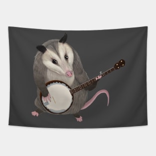 Opossum playing the banjo - possum Tapestry