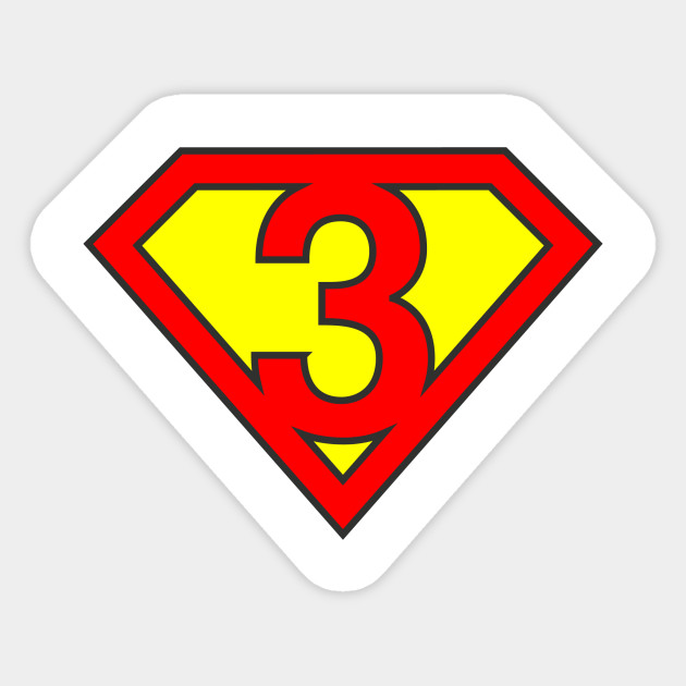 super number superman number sticker teepublic