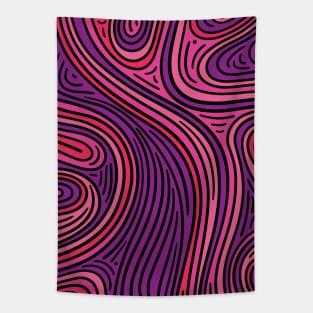 Flowing Doodle in Pink and Purple Tapestry