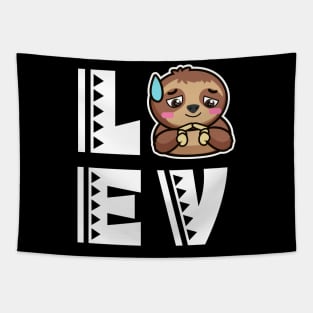 Cute love sloth t shirt funny sloth lover gifts for kids Tapestry