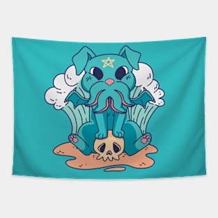 Cute Kraken Dog Kawaii Cartoon Tapestry