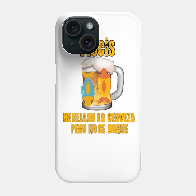 Fun design for lovers of beer and good liquor. Pisces sign Phone Case by Cervezas del Zodiaco