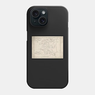 Old Map - Vintage - Department of Finistère Phone Case