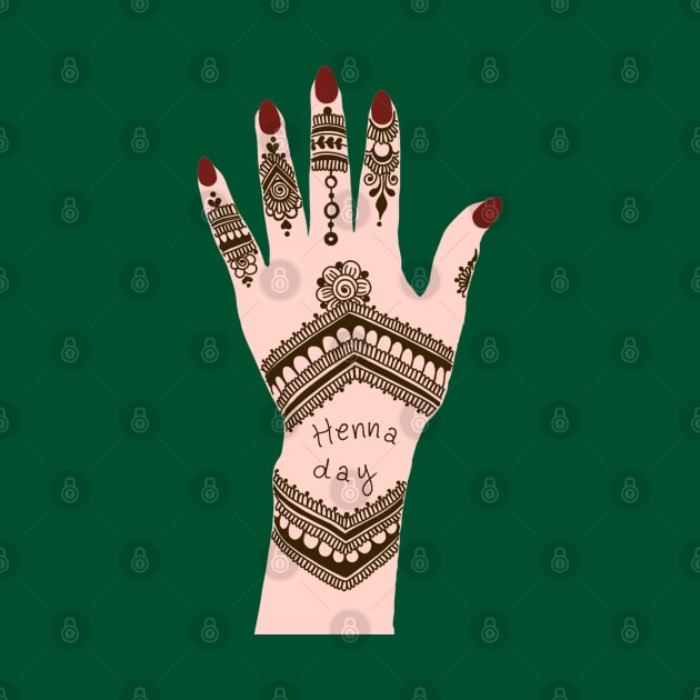 Henna Day | Henna Hand Tattoo - Brown Mehendi by Tilila